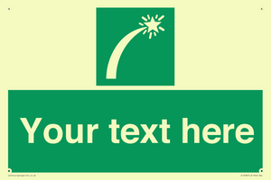 Custom sign safe condition Survival craft distress signal